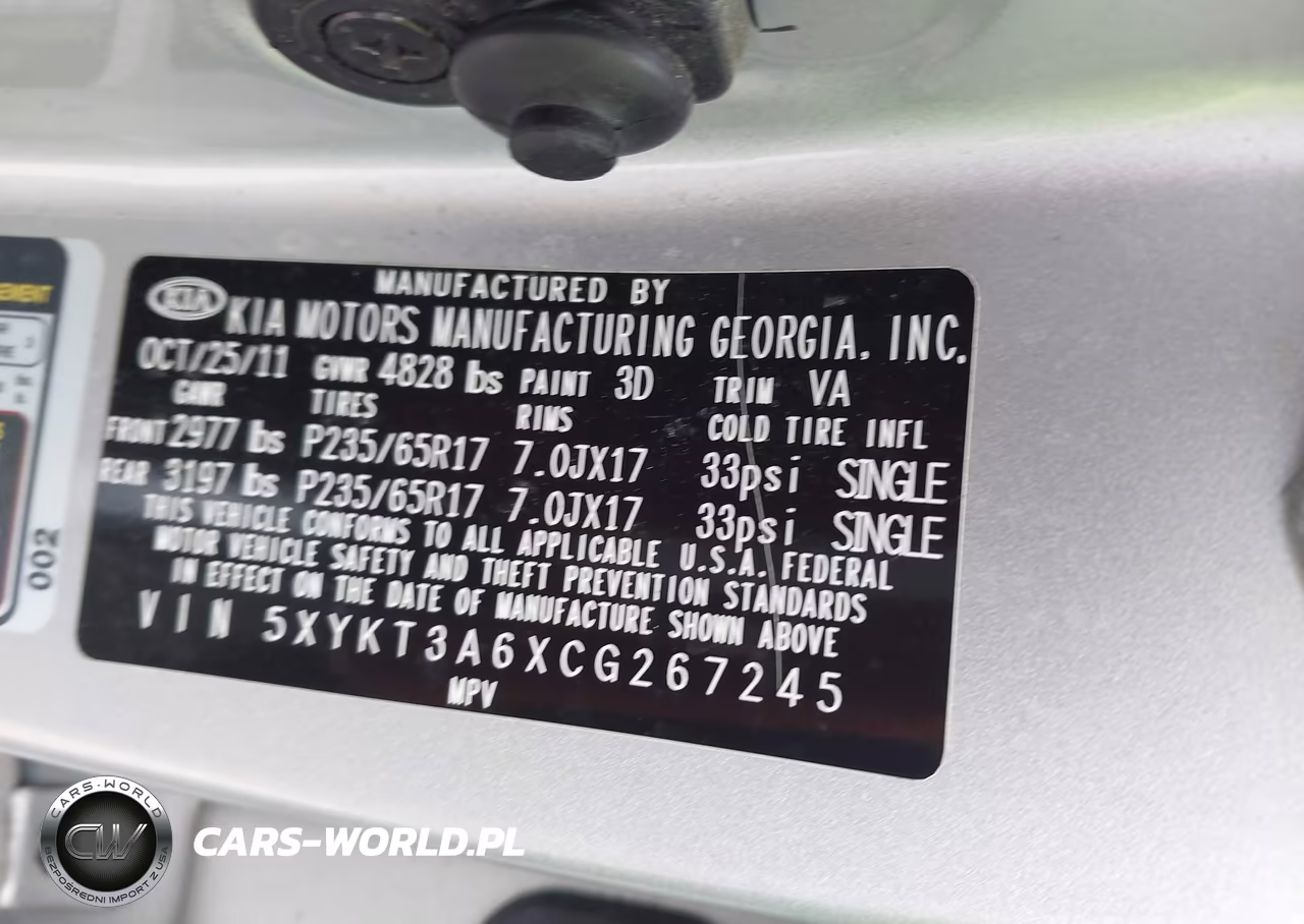 2012 Kia Sorento Lx VIN:5XYKT3A6XCG267245 - 9