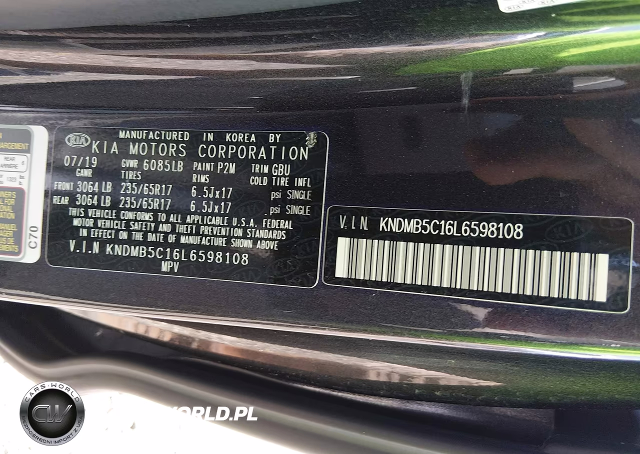 2020 Kia Sedona Lx VIN:KNDMB5C16L6598108 - 9