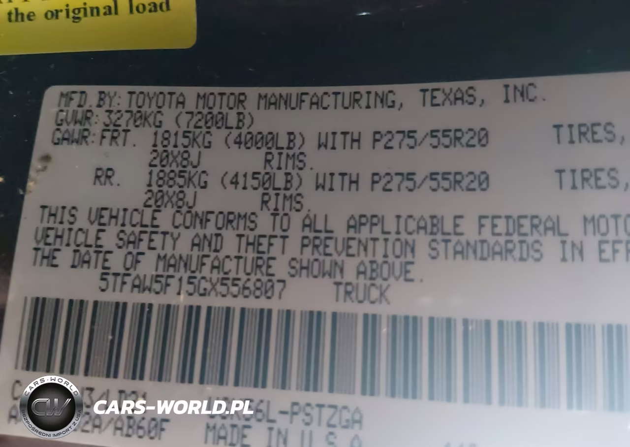 2016 Toyota Tundra 1794 5.7L V8 VIN:5TFAW5F15GX556807 - 9