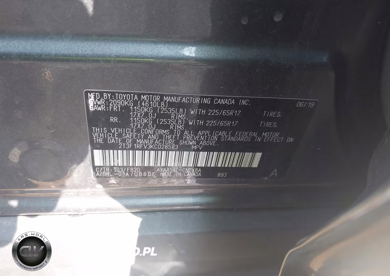 2019 Toyota Rav4 Le VIN:2T3F1RFV3KC028583 - 9