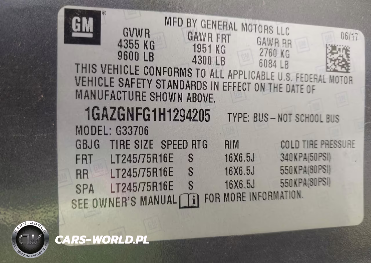 2017 Chevrolet Express 3500 Ls VIN:1GAZGNFG1H1294205 - 9