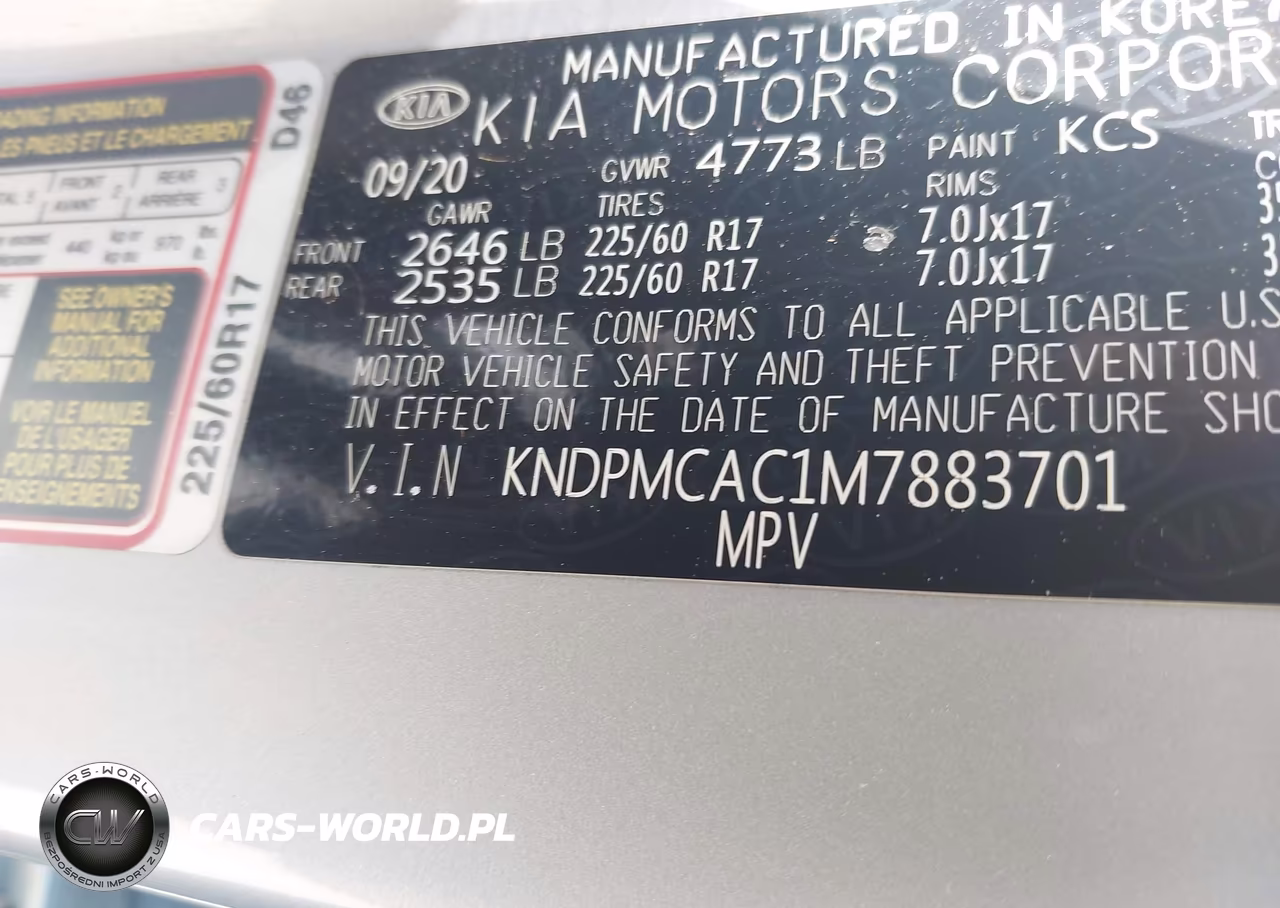 2021 Kia Sportage Lx VIN:KNDPMCAC1M7883701 - 9