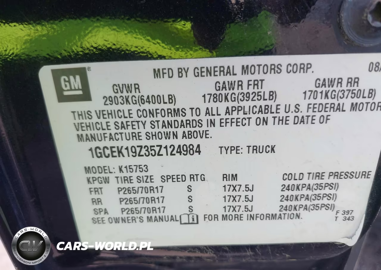 2005 Chevrolet Silverado 1500 Z71 VIN:1GCEK19Z35Z124984 - 9