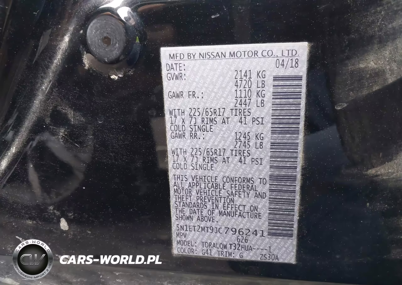 2018 Nissan Rogue Hybrid Sv VIN:5N1ET2MT9JC796241 - 9