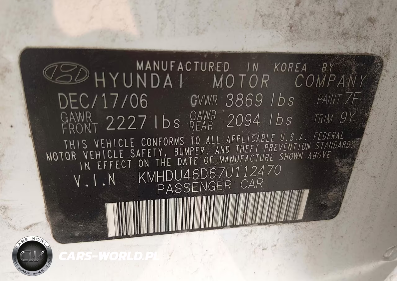 2007 Hyundai Elantra Gls-Ltd-Se VIN:KMHDU46D67U112470 - 9