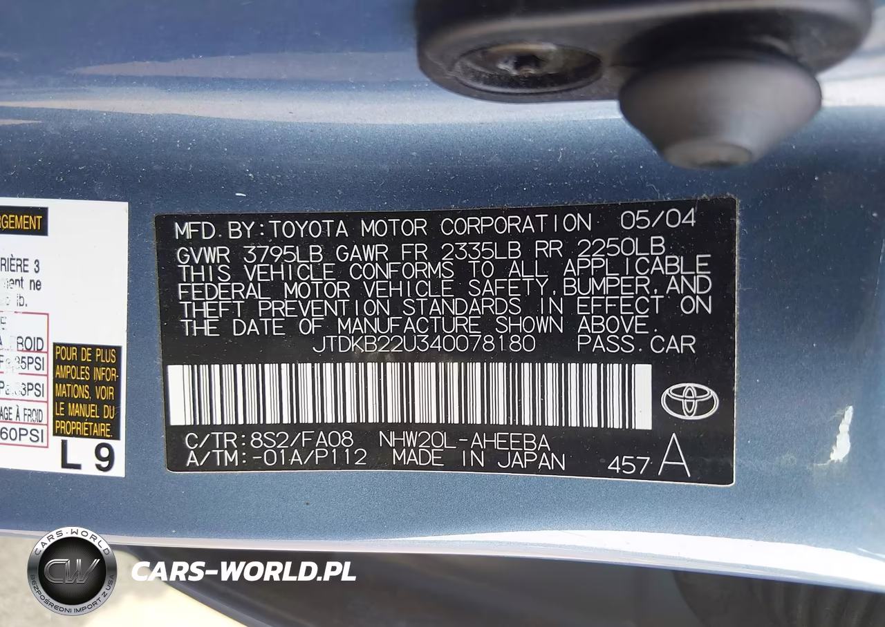 2004 Toyota Prius VIN:JTDKB22U340078180 - 9