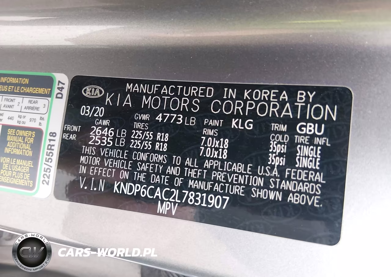 2020 Kia Sportage S VIN:KNDP6CAC2L7831907 - 9