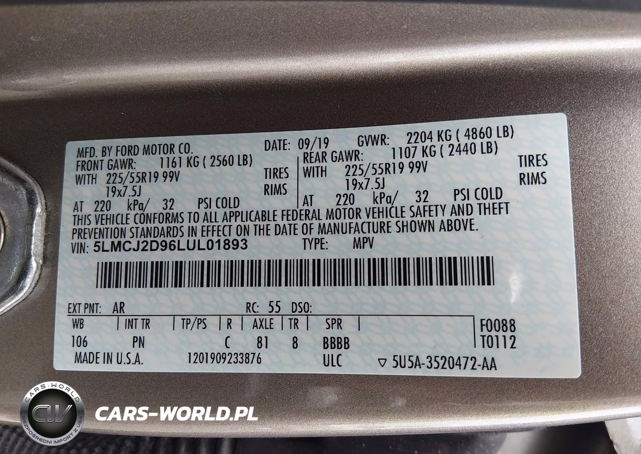 2020 Lincoln Corsair Reserve VIN:5LMCJ2D96LUL01893 - 9