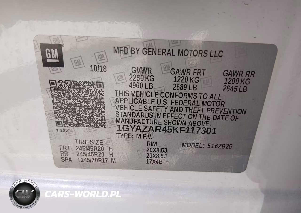 2019 Cadillac Xt4 Luxury VIN:1GYAZAR45KF117301 - 9