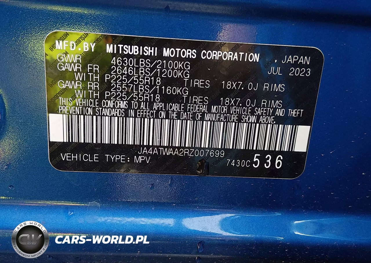 2024 Mitsubishi Eclipse Cross Se S-Awc-Sel S-Awc VIN:JA4ATWAA2RZ007699 - 9