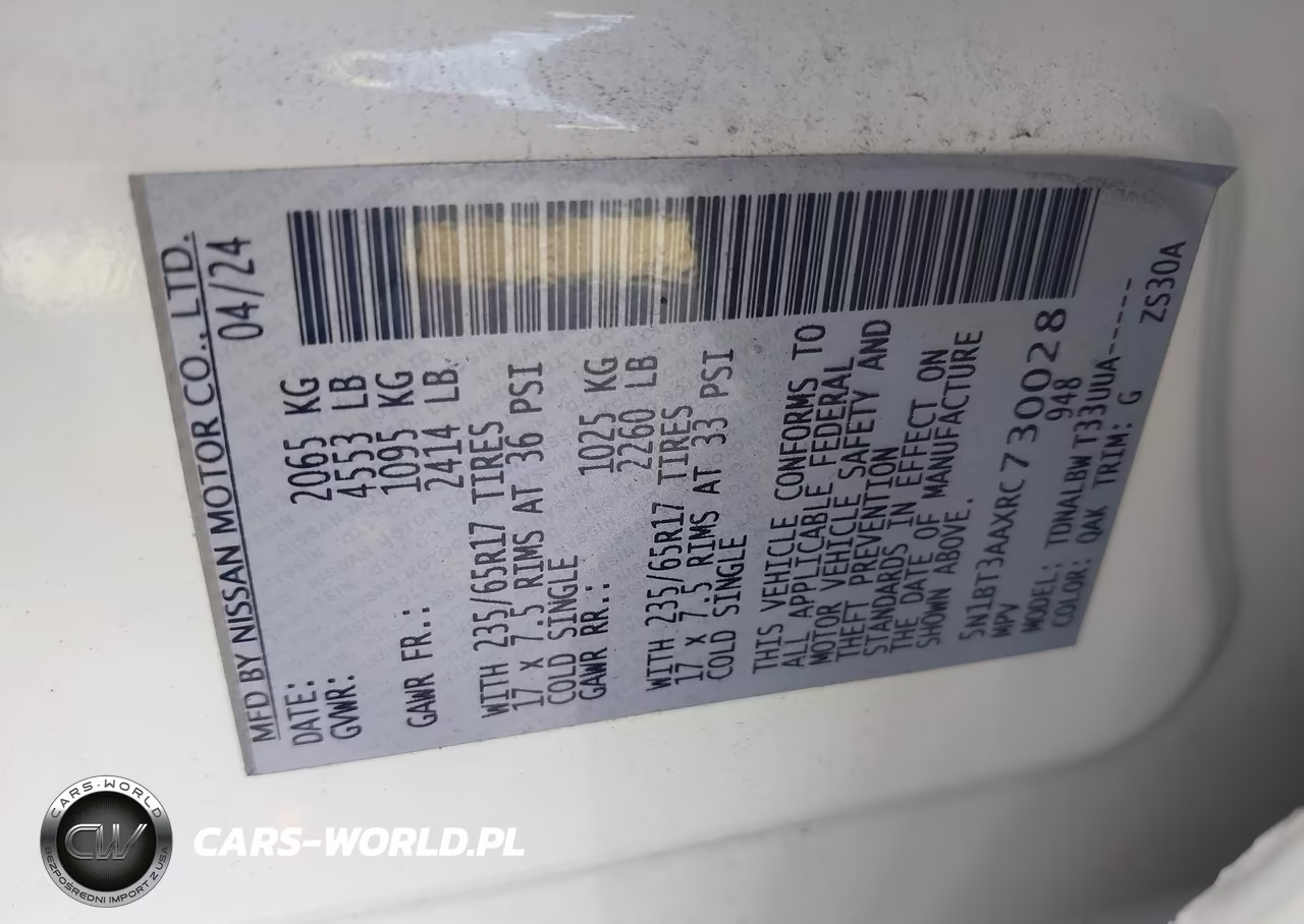 2024 Nissan Rogue S Fwd VIN:5N1BT3AAXRC730028 - 9