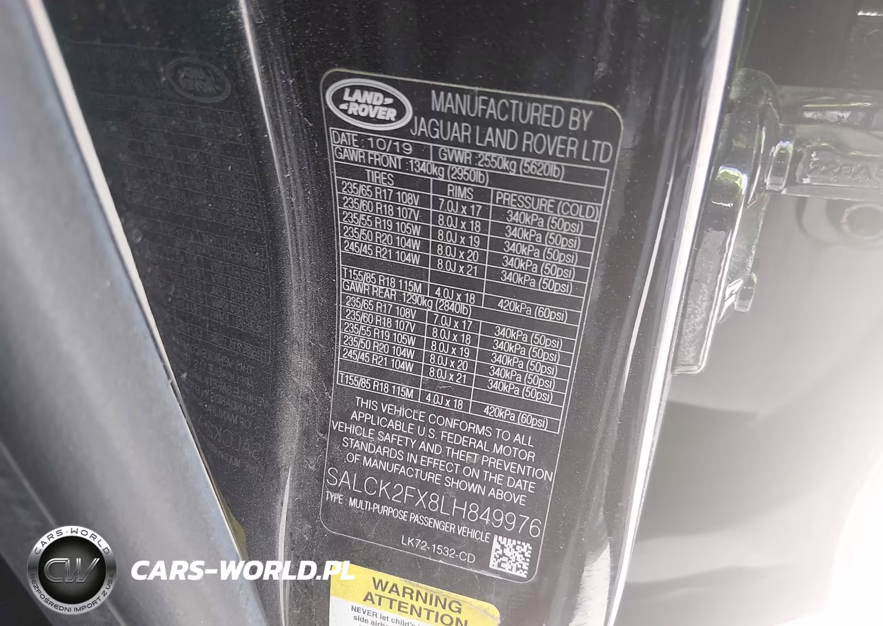 2020 Land Rover Discovery Sport Standard VIN:SALCK2FX8LH849976 - 9