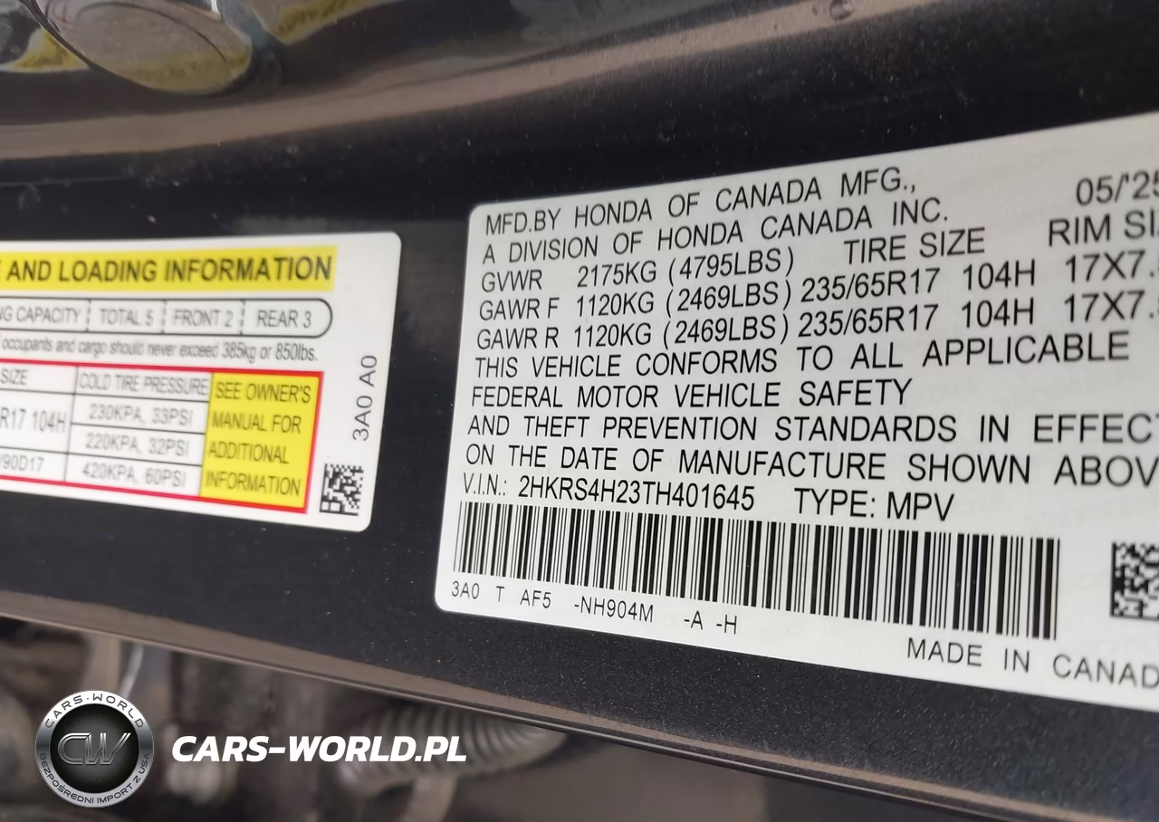 2026 Honda Cr-V Lx Awd VIN:2HKRS4H23TH401645 - 9