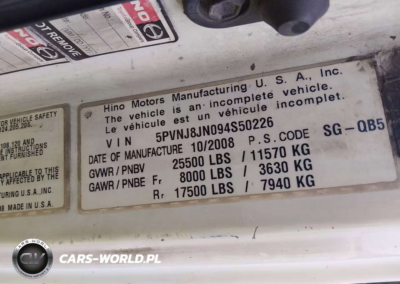 2009 Hino 258-268 VIN:5PVNJ8JN094S50226 - 8