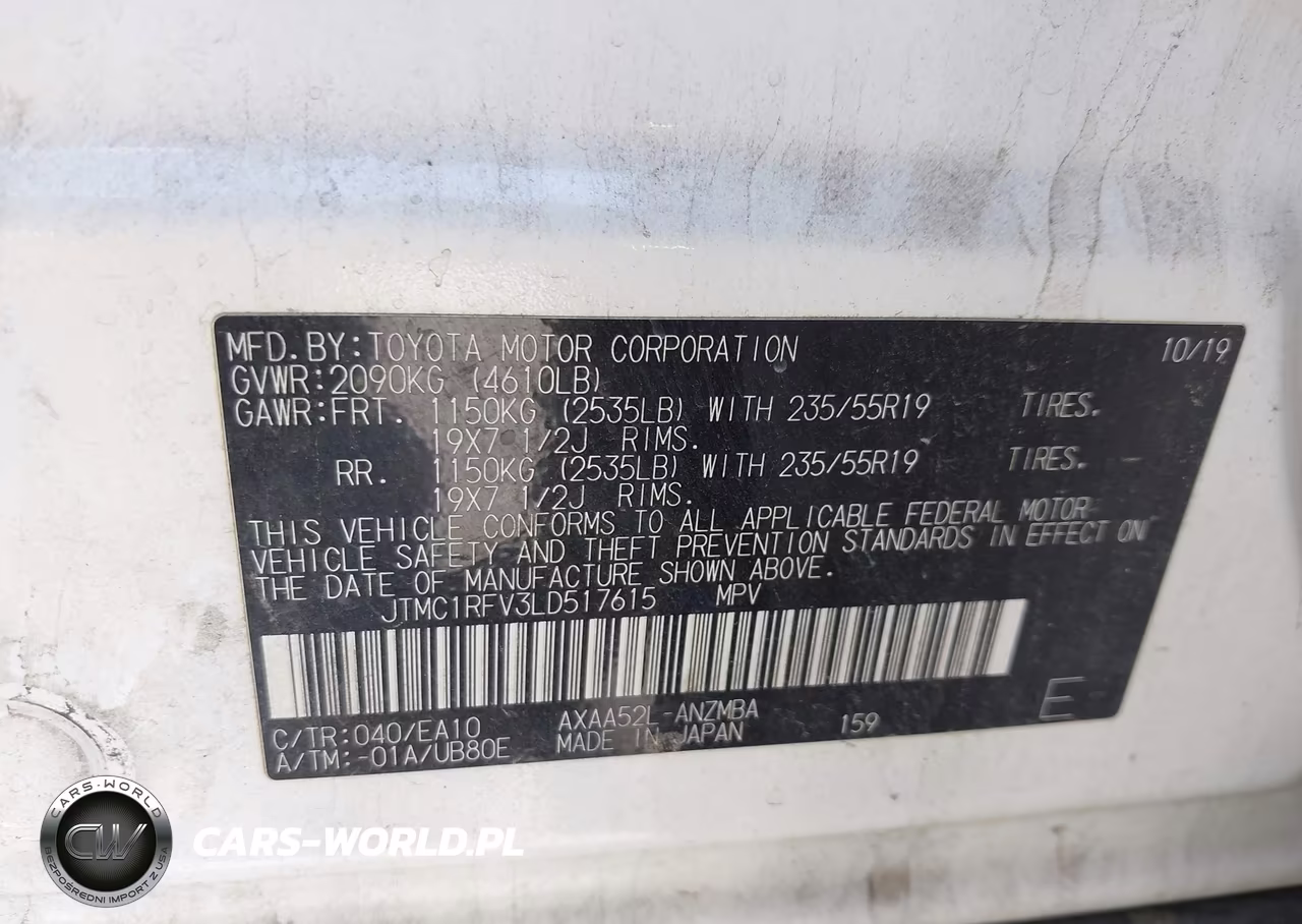 2020 Toyota Rav4 Xle Premium VIN:JTMC1RFV3LD517615 - 9