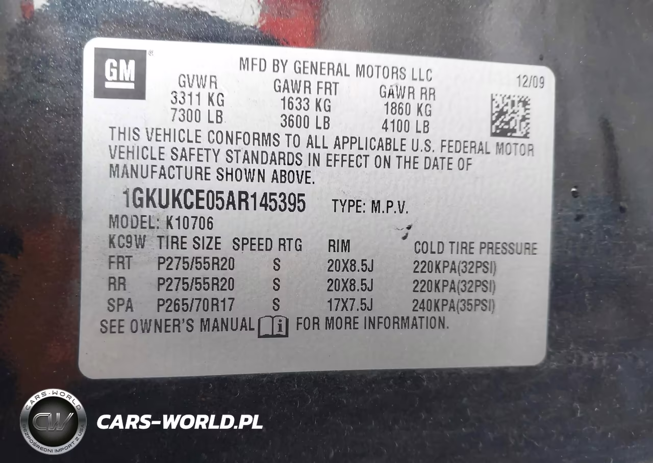 2010 GMC Yukon Slt VIN:1GKUKCE05AR145395 - 9