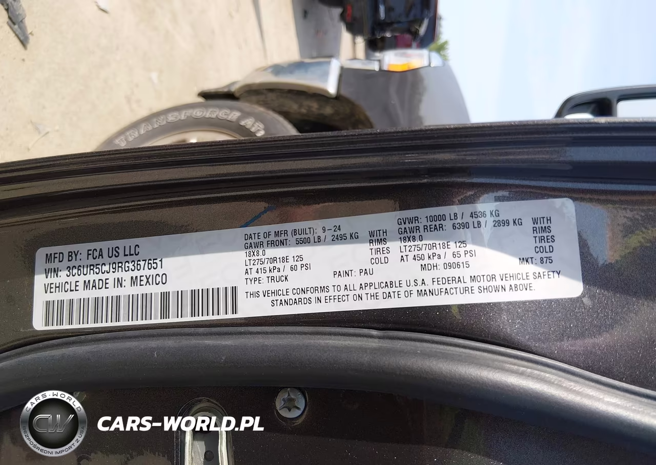 2024 Ram 2500 Tradesman 4X4 6'4 Box VIN:3C6UR5CJ9RG367651 - 9