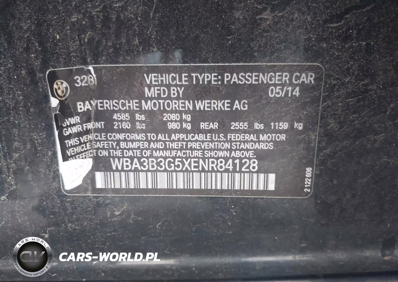 2014 BMW 328I xDrive VIN:WBA3B3G5XENR84128 - 9
