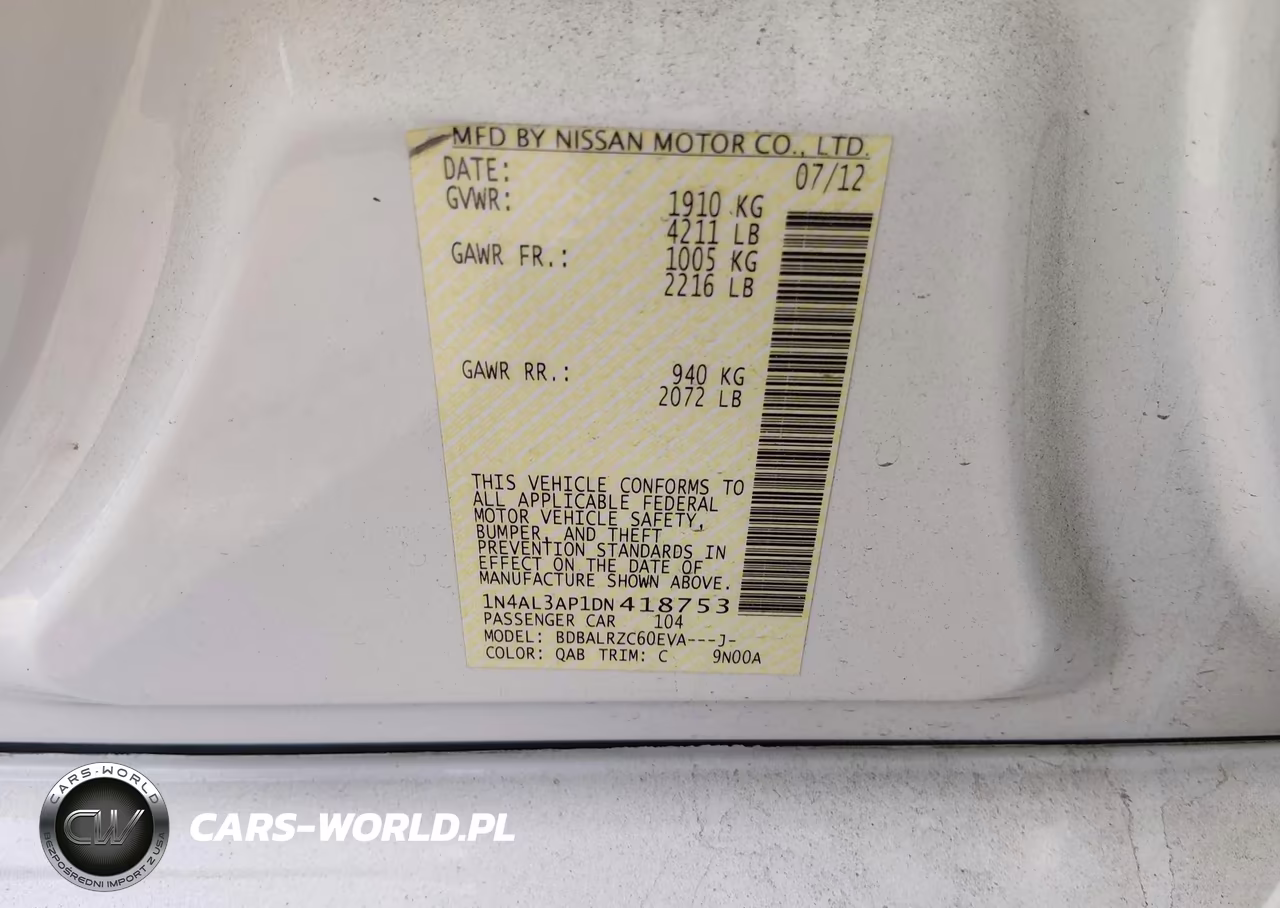 2013 Nissan Altima 2.5 S VIN:1N4AL3AP1DN418753 - 9