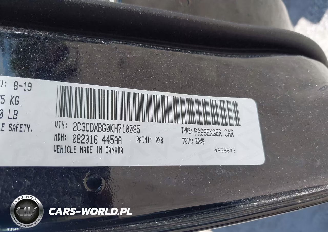 2019 Dodge Charger Sxt Rwd VIN:2C3CDXBG0KH710085 - 9