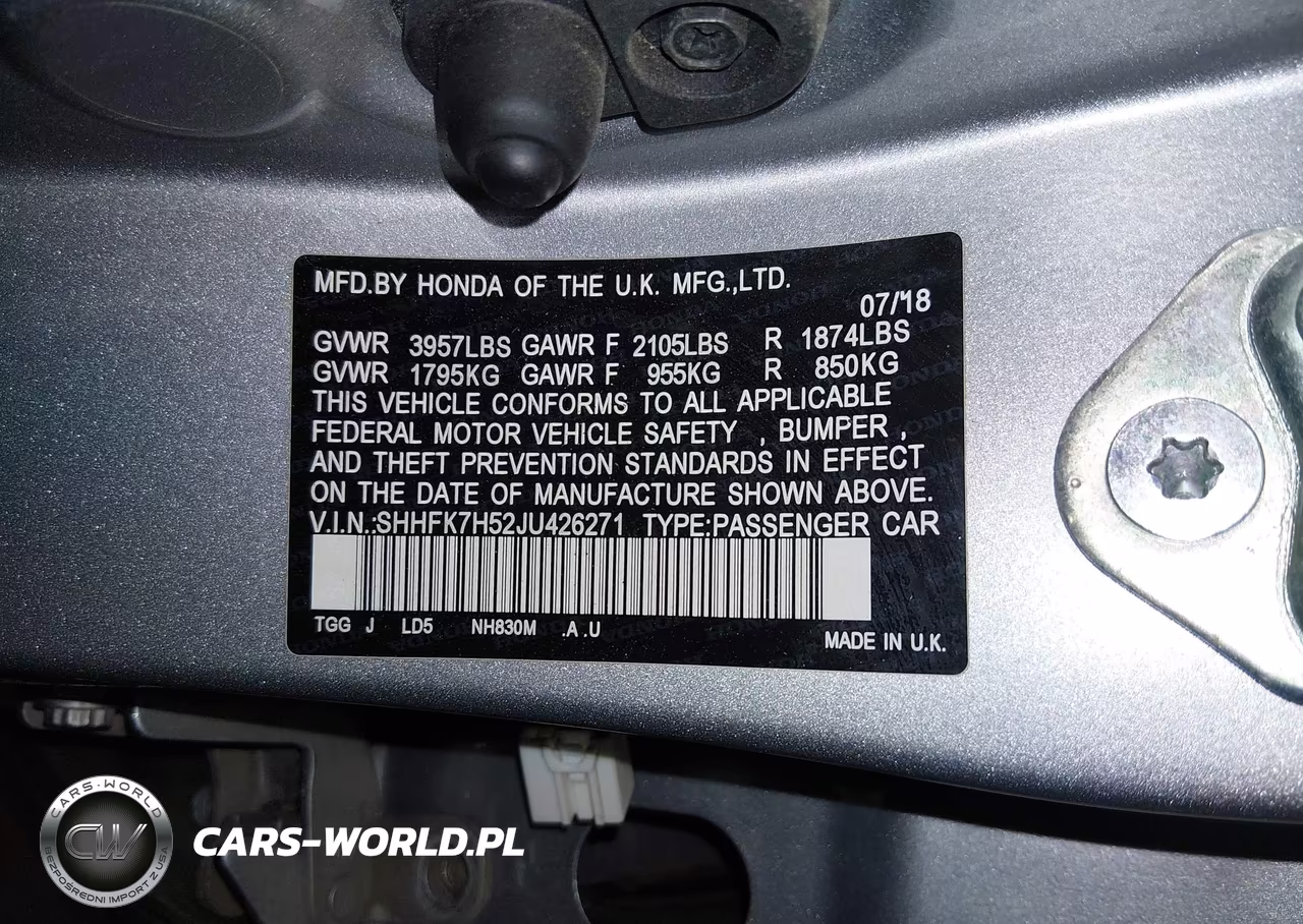 2018 Honda Civic Ex VIN:SHHFK7H52JU426271 - 9