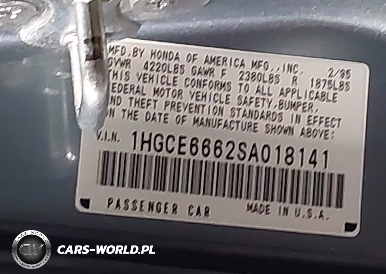 1995 Honda Accord Ex VIN:1HGCE6662SA018141 - 9