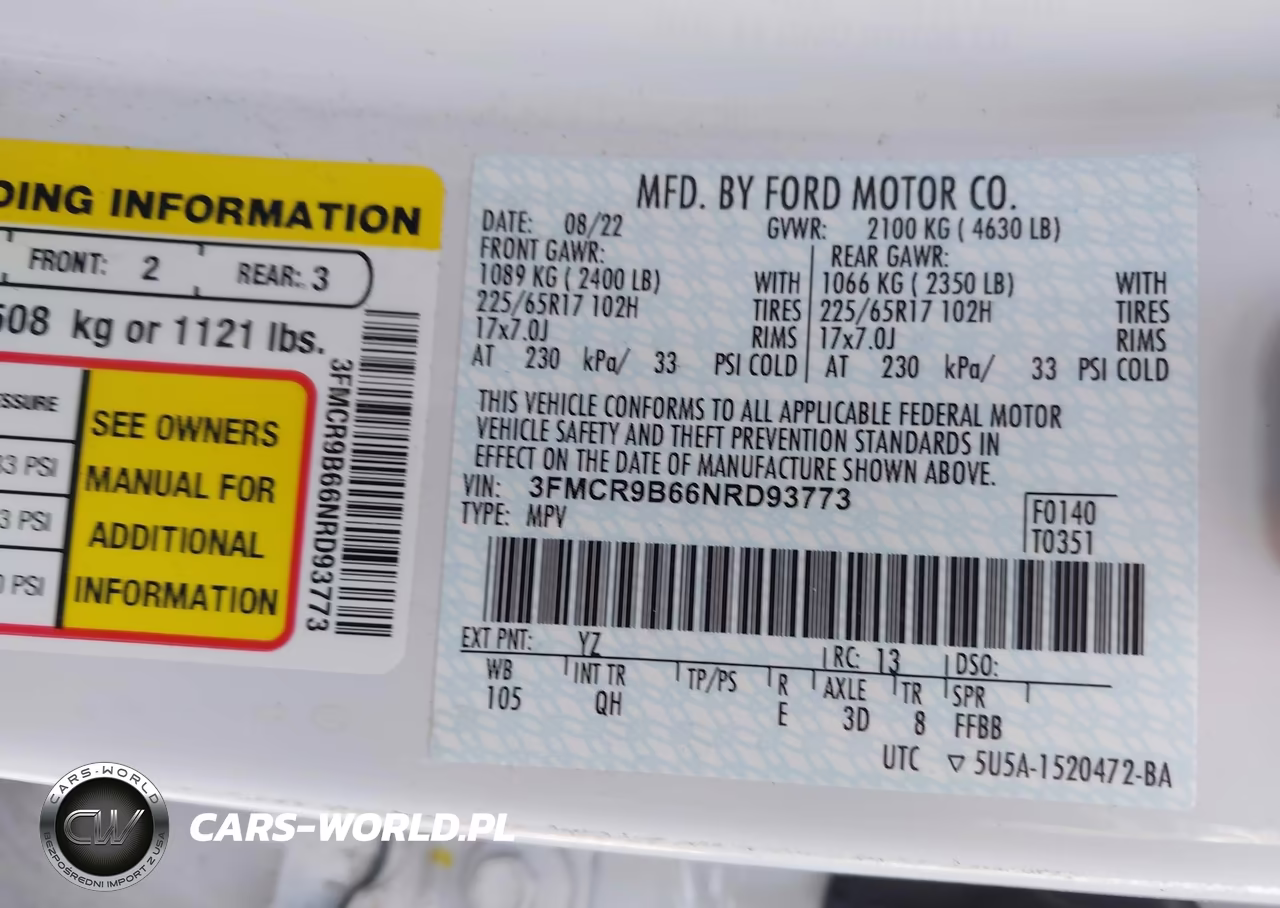 2022 Ford Bronco Sport Big Bend VIN:3FMCR9B66NRD93773 - 9
