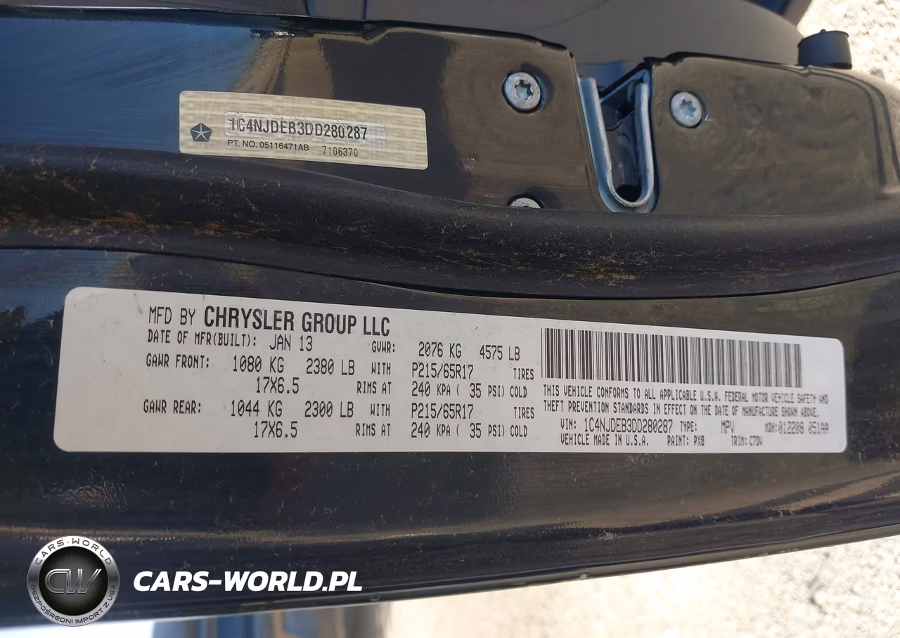 2013 Jeep Compass Latitude VIN:1C4NJDEB3DD280287 - 9