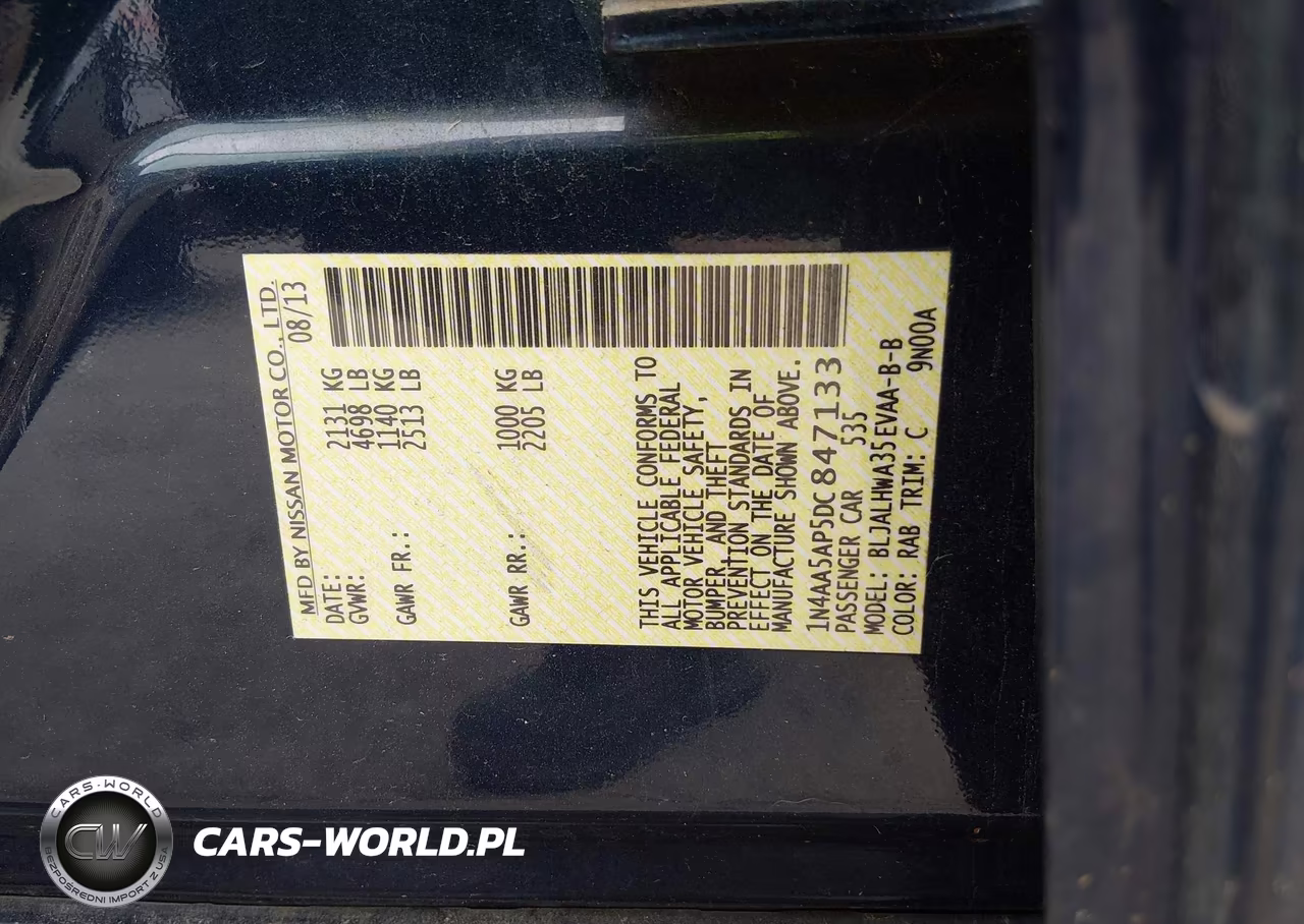 2013 Nissan Maxima 3.5 Sv VIN:1N4AA5AP5DC847133 - 9