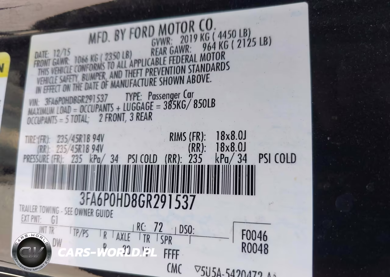 2016 Ford Fusion Se VIN:3FA6P0HD8GR291537 - 9