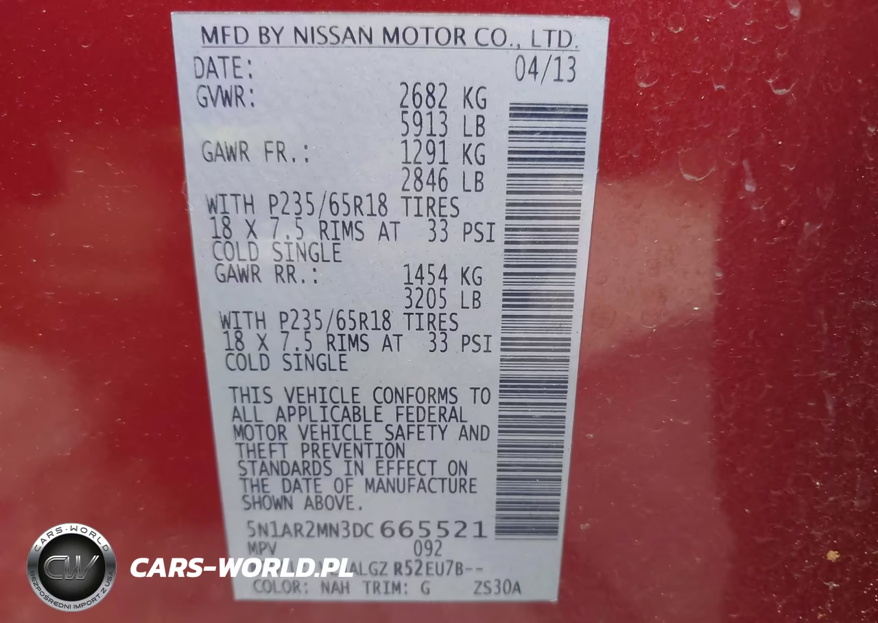 2013 Nissan Pathfinder Sl VIN:5N1AR2MN3DC665521 - 9