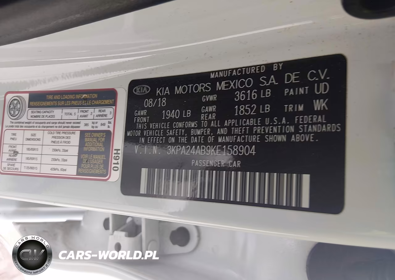 2019 Kia Rio S VIN:3KPA24AB9KE158904 - 9
