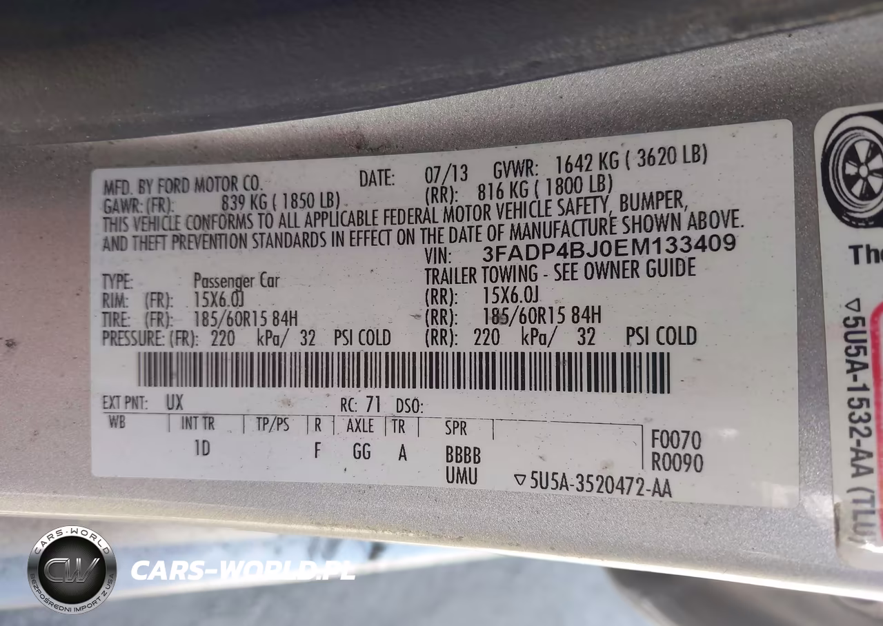 2014 Ford Fiesta Se VIN:3FADP4BJ0EM133409 - 9