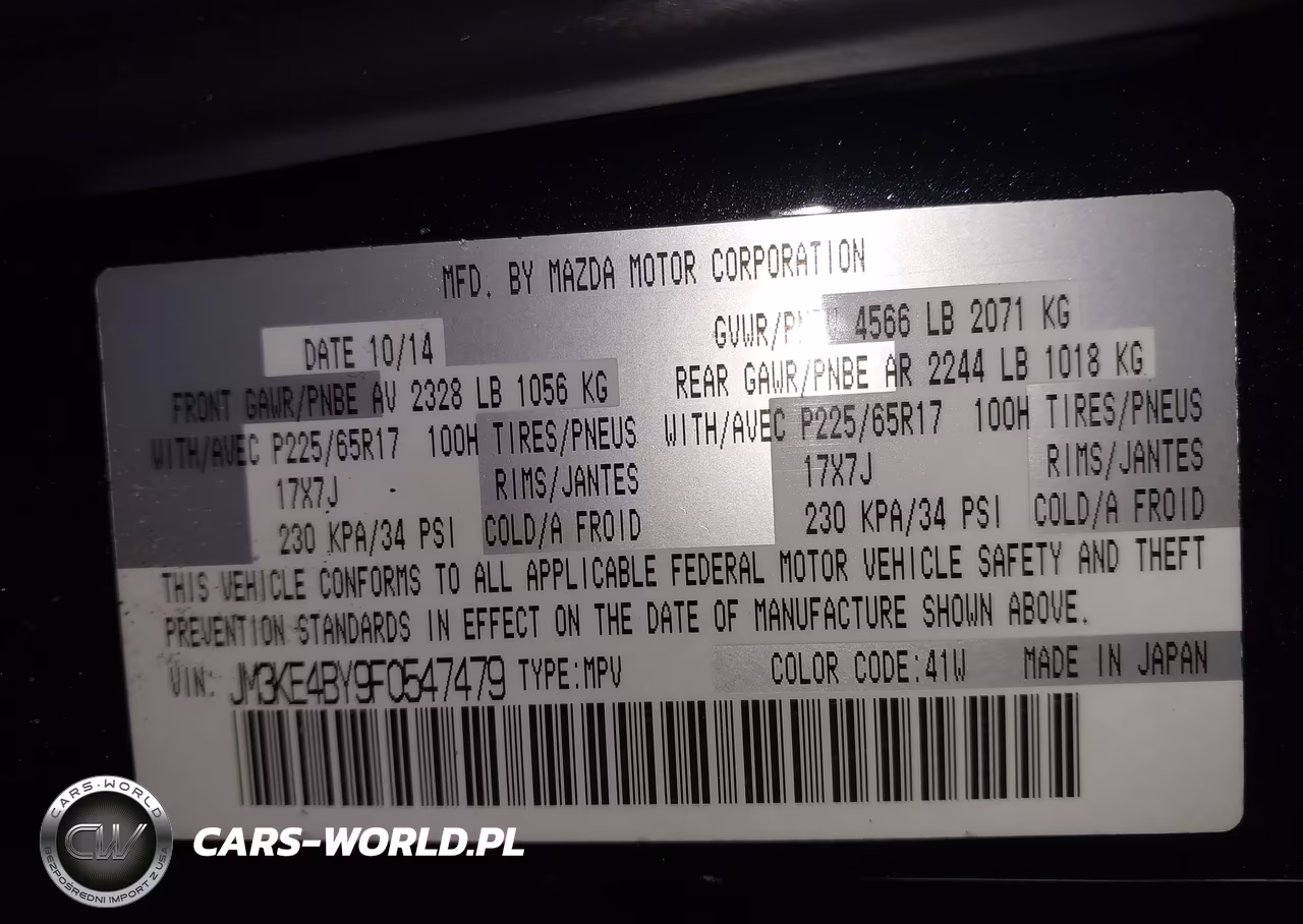 2015 Mazda Cx-5 Sport VIN:JM3KE4BY9F0547479 - 9