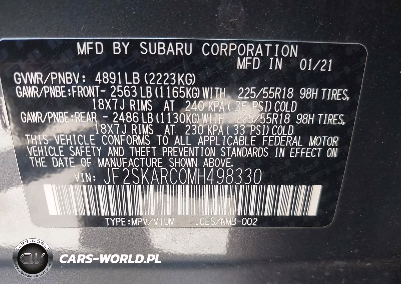 2021 Subaru Forester Sport VIN:JF2SKARC0MH498330 - 9