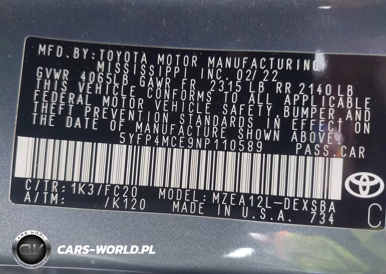 2022 Toyota Corolla Se VIN:5YFP4MCE9NP110589 - 9