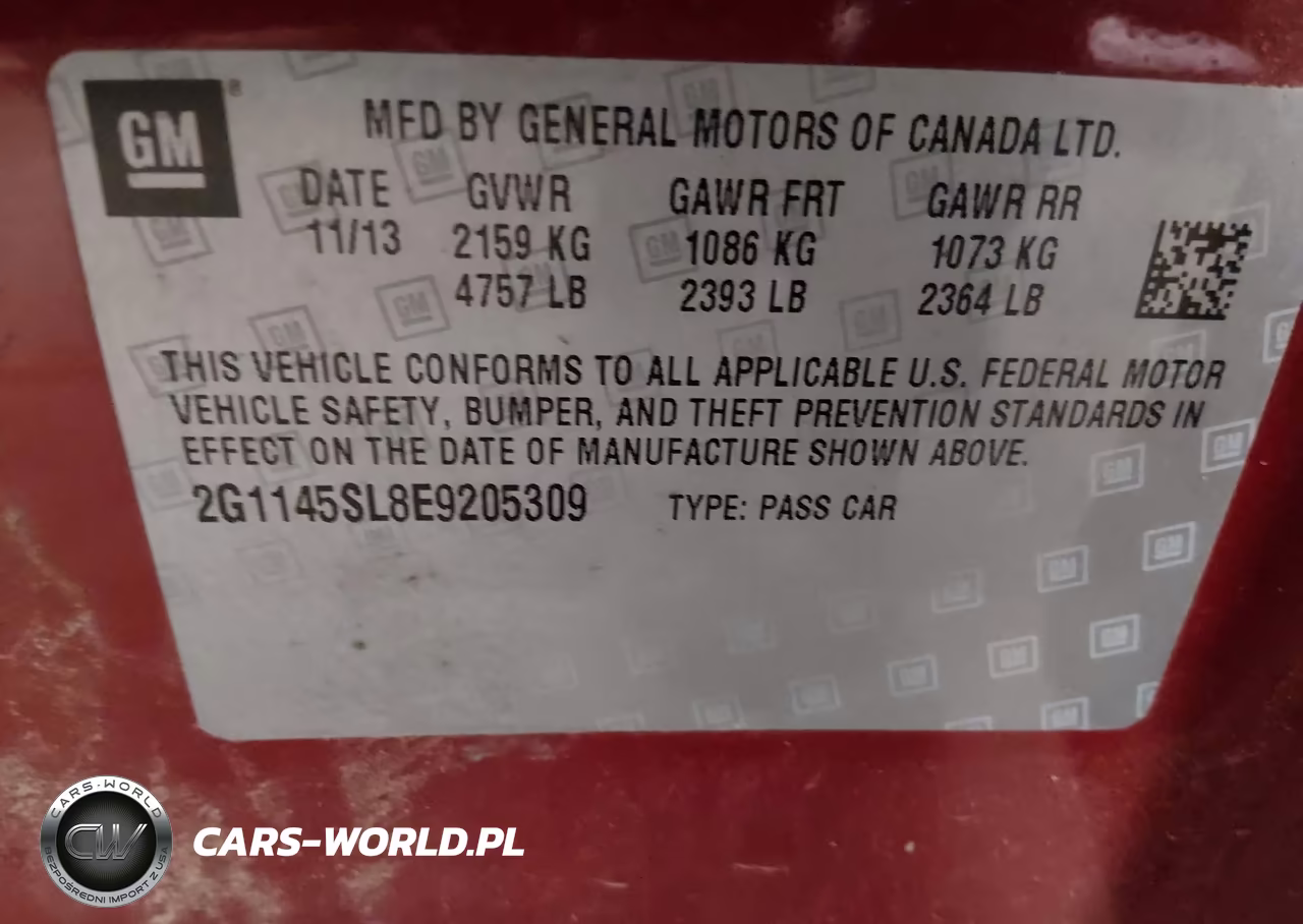 2014 Chevrolet Impala 1Lz VIN:2G1145SL8E9205309 - 9