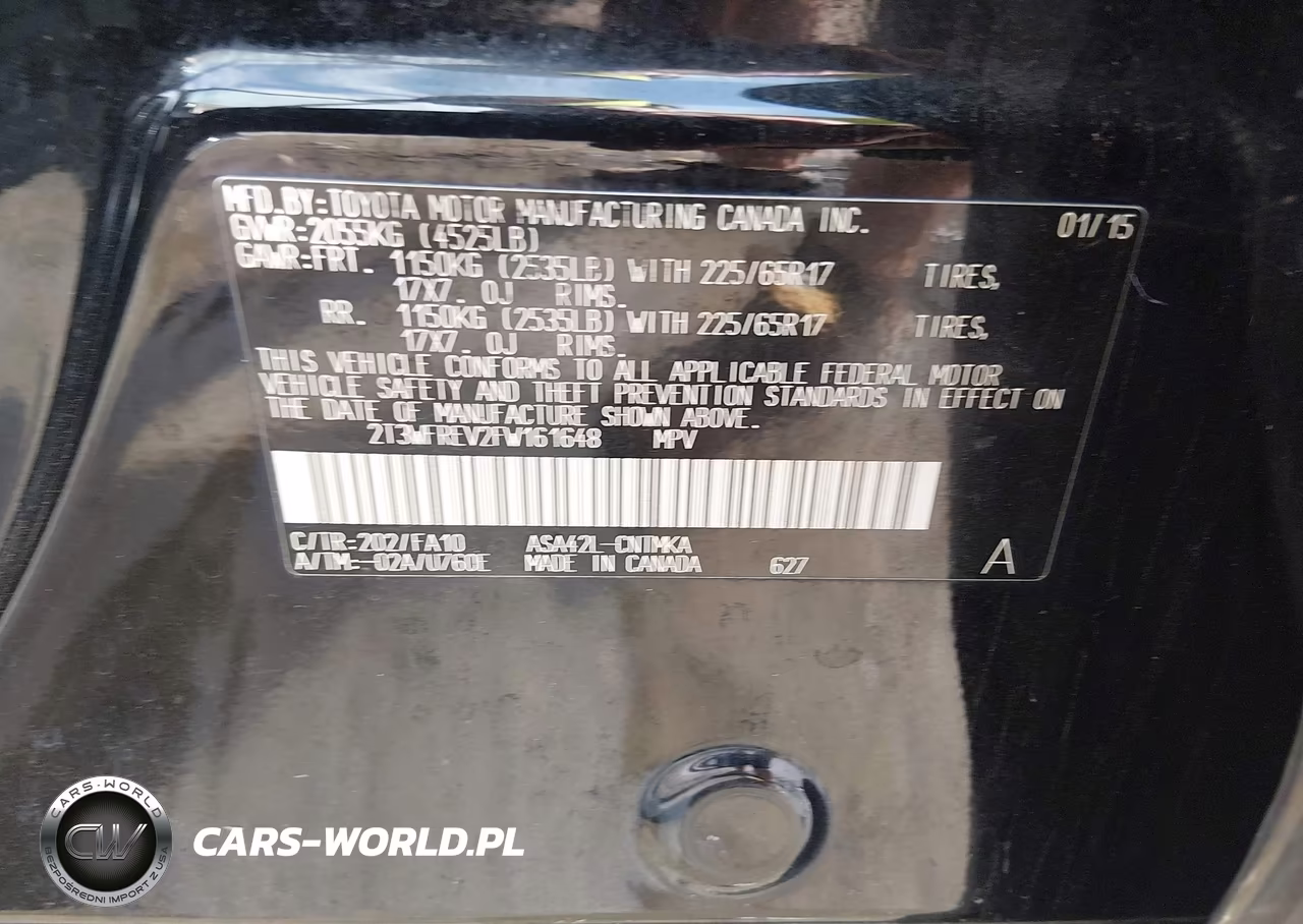 2015 Toyota Rav4 Xle VIN:2T3WFREV2FW161648 - 9