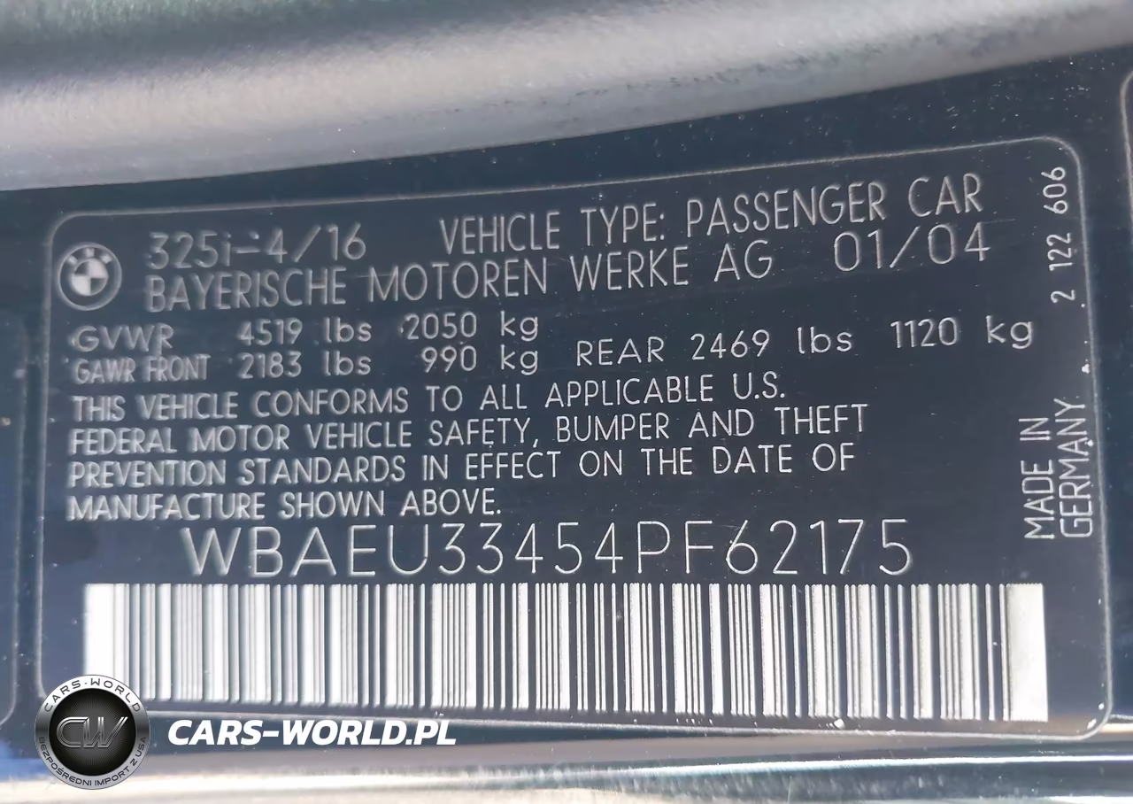 2004 BMW 325Xi VIN:WBAEU33454PF62175 - 9