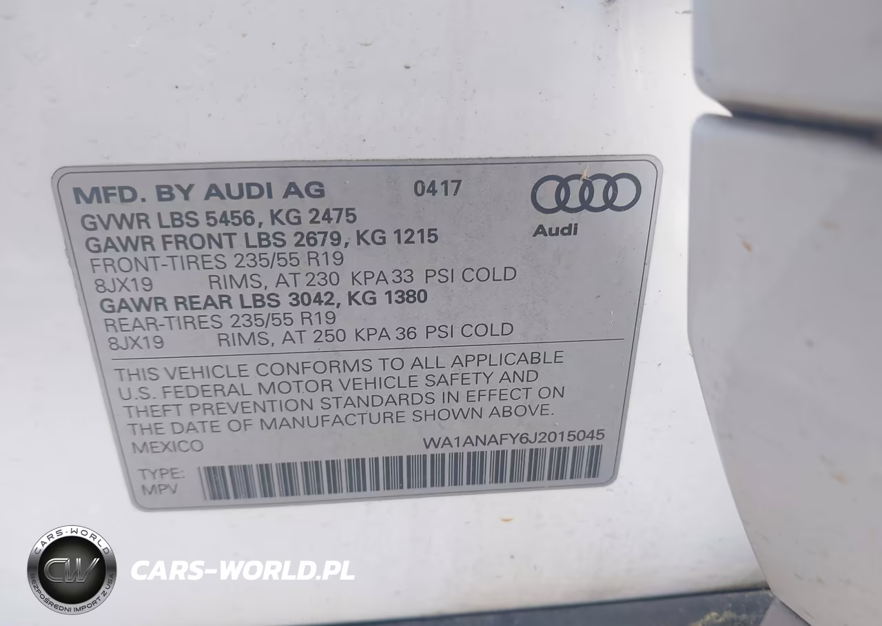2018 Audi Q5 VIN:WA1ANAFY6J2015045 - 9