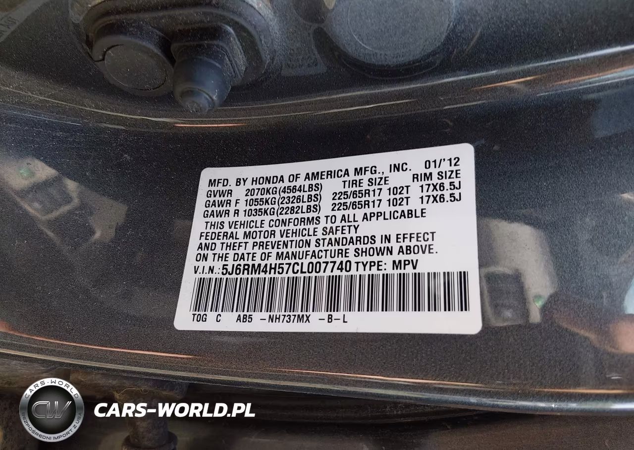 2012 Honda Cr-V Ex VIN:5J6RM4H57CL007740 - 9
