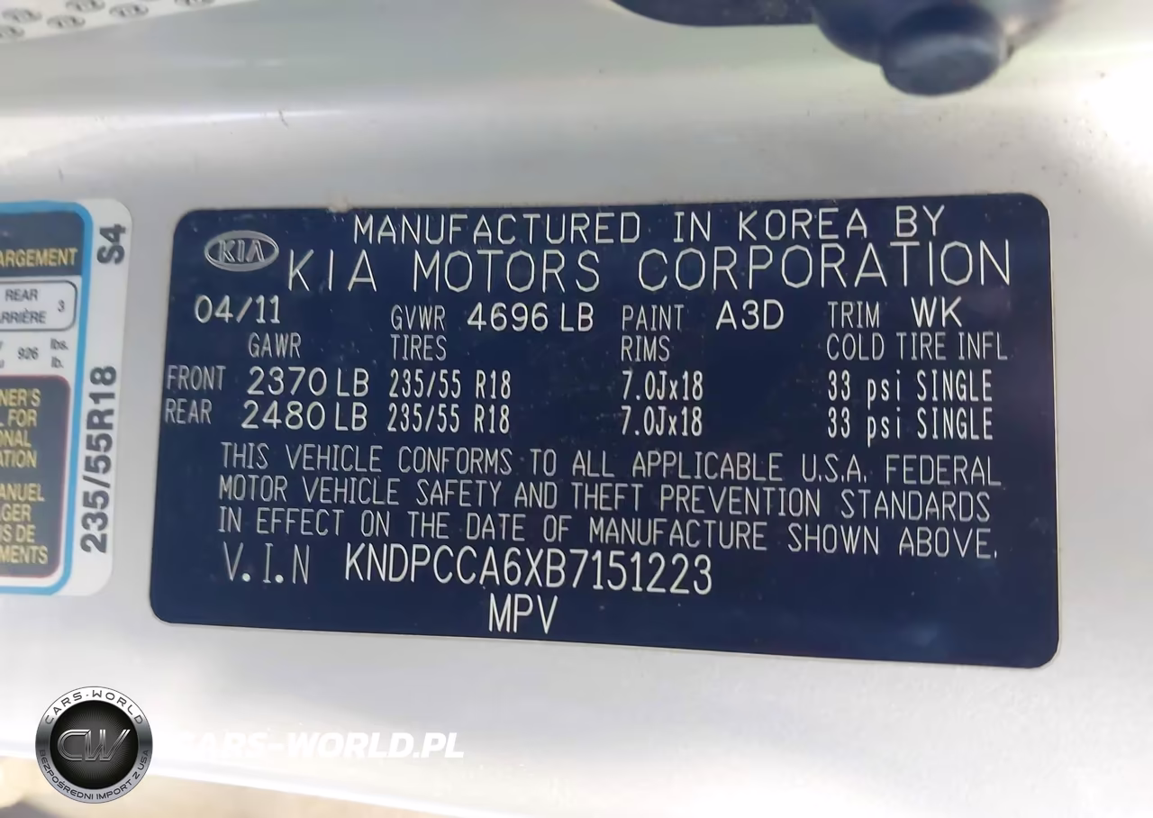2011 Kia Sportage Sx VIN:KNDPCCA6XB7151223 - 9