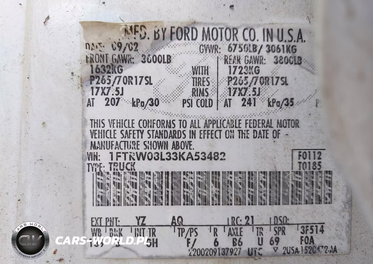 2003 Ford F-150 Lariat-Xlt VIN:1FTRW08L33KA53482 - 9