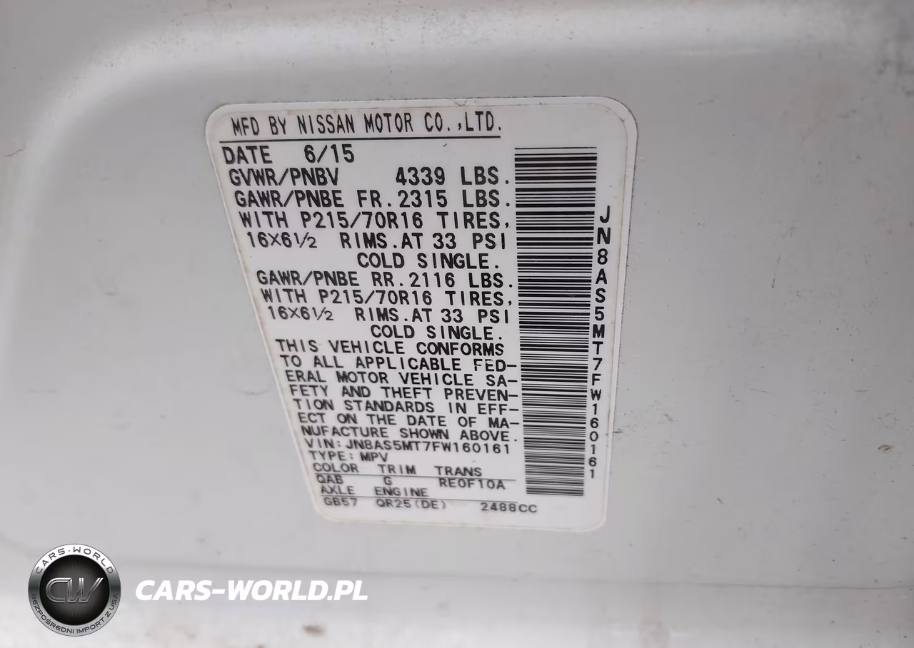 2015 Nissan Rogue Select S VIN:JN8AS5MT7FW160161 - 9