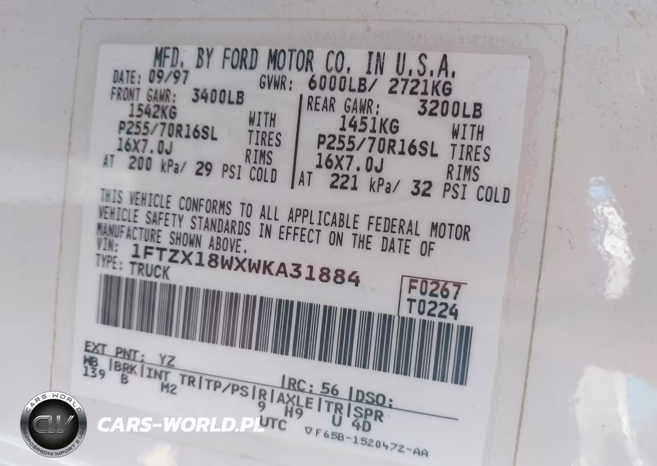 1998 Ford F-150 Lariat-Standard-Xl-Xlt VIN:1FTZX18WXWKA31884 - 9