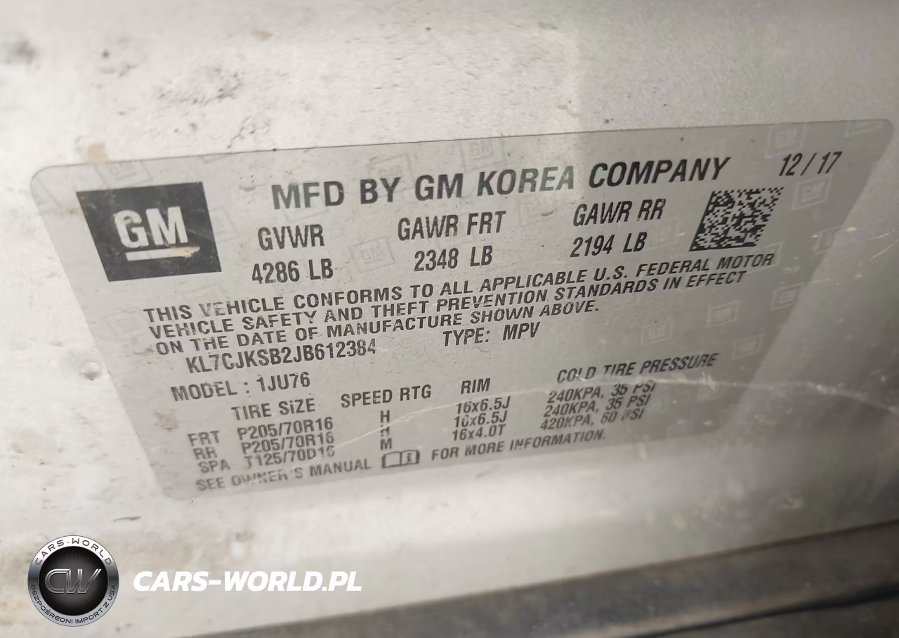 2018 Chevrolet Trax Ls VIN:KL7CJKSB2JB612384 - 9