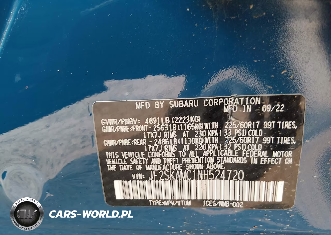 2022 Subaru Forester Wilderness VIN:JF2SKAMC1NH524720 - 9