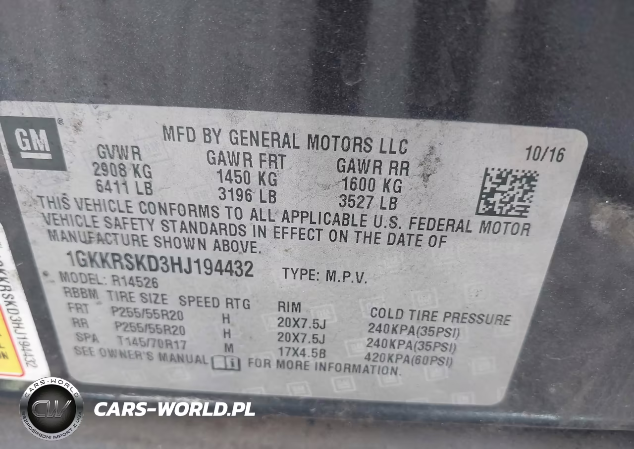 2017 GMC Acadia Limited VIN:1GKKRSKD3HJ194432 - 9