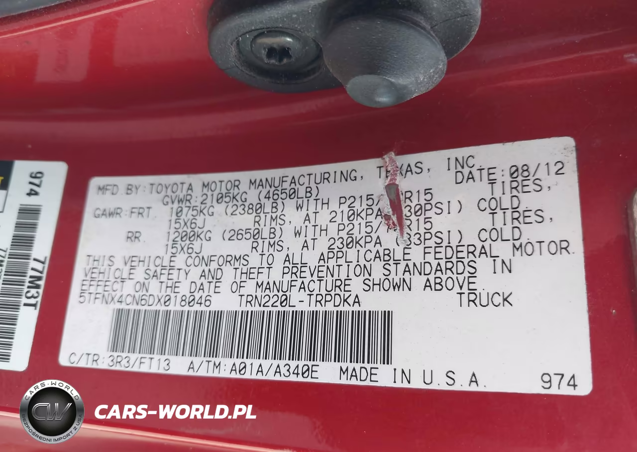 2013 Toyota Tacoma VIN:5TFNX4CN6DX018046 - 9