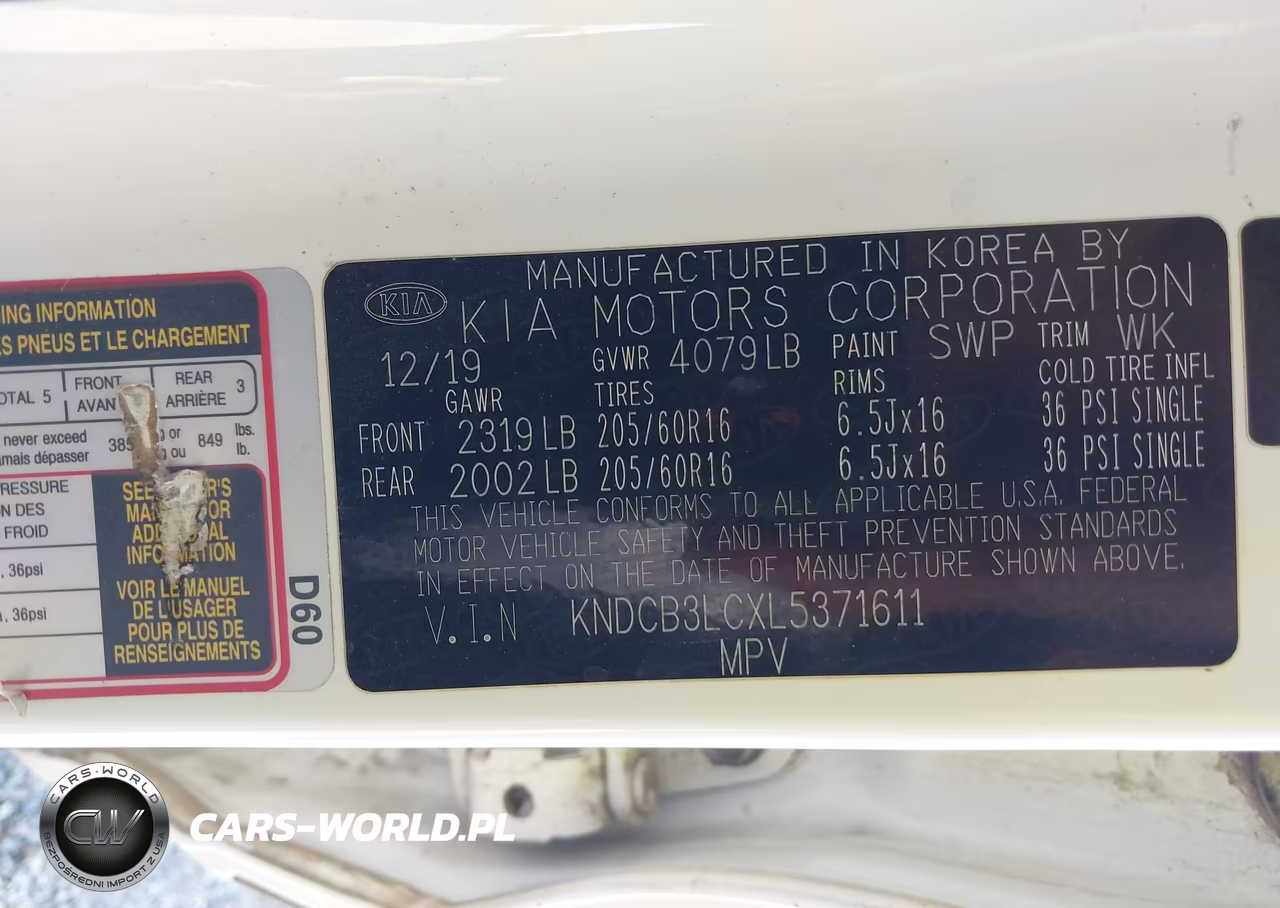 2020 Kia Niro Lx VIN:KNDCB3LCXL5371611 - 9